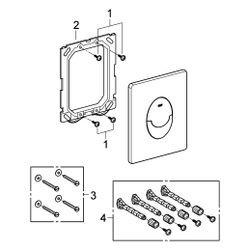 Grohe Skate Air WC-Betätigung, 156x197mm, senkrechte Montage, 2-Mengen- und Start/Stopp... GROHE-38505KV0 4005176737831 (Abb. 1)