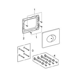 Grohe Skate Air WC-Betätigung, 156x197mm, waagerechte Montage, 2-Mengen- und Start/Stop... GROHE-38506000 4005176290121 (Abb. 1)