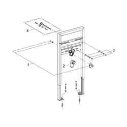 Grohe Rapid SL Waschtisch-Element, 1,00m Bauhöhe, für Einlochbatterie, für Vorwand- ode... GROHE-38541000 4005176291234 (Abb. 1)