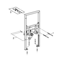 Grohe Bidet-Element Rapid SL, 0,82m Bauhöhe, für Vorwand- oder Ständerwandmontage, 2 sc... GROHE-38543000 4005176291258 (Abb. 1)