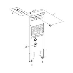 Grohe Rapid SL Ausguss-Element, 1,30m Bauhöhe, Vorwand- oder Ständerwandmontage, 2 Arma... GROHE-38544000 4005176291265 (Abb. 1)
