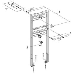 Grohe Rapid SL Waschtisch-Element, 1,30m Bauhöhe, für Wandbatterie, für Vorwand- oder S... GROHE-38546000 4005176291289 (Abb. 1)