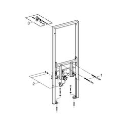 Grohe Bidet-Element Rapid SL, 1,13m Bauhöhe, für Vorwand- oder Ständerwandmontage, senk... GROHE-38553001 4005176863813 (Abb. 1)