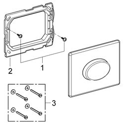 Grohe Skate Air WC-Betätigung, 156x197mm, waagerechte Montage, für 1-Mengen-Betätigung,... GROHE-38565000 4005176291845 (Abb. 1)