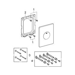 Grohe Skate WC-Betätigung, 156x197mm für 1-Mengen-Betätigung, senkrechte und waagerecht... GROHE-38573000 4005176292316 (Abb. 1)