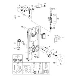 Grohe Wand-WC-Element Rapid SL, 1,13m Bauhöhe, mit Spülkasten GD 2, für freistehende, V... GROHE-38584001 4005176863714 (Abb. 1)
