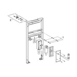 Grohe Rapid SL Waschtisch-Element, 1,13m Bauhöhe, für Vorwand- oder Ständerwandmontage,... GROHE-38625001 4005176863585 (Abb. 1)
