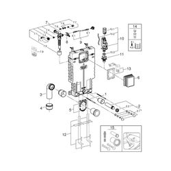 Grohe WC-Element Uniset mit Spülkasten GD 2, 38643001... GROHE-38643001 4005176865411 (Abb. 1)