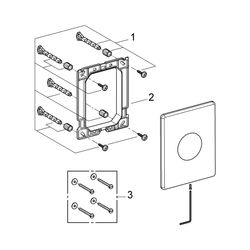Grohe Skate WC-Betätigung, 156x197mm für 1-Mengen-Betätigung, senkrechte Montage, Edels... GROHE-38672SD0 4005176296468 (Abb. 1)