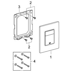 Grohe Skate Cosmopolitan WC-Betätigung, 156x197mm, senkrechte und waagerechte Montage, ... GROHE-38732A00 4005176339110 (Abb. 1)
