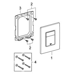Grohe Skate Cosmopolitan WC-Betätigung, 156x197mm, senkrechte und waagerechte Montage, ... GROHE-38732KF0 4005176784125 (Abb. 1)