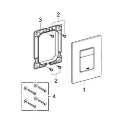 Grohe Skate Cosmopolitan WC-Betätigung, 156x197mm, senkrechte Montage, 2-Mengen- und St... GROHE-38732SD0 4005176847691 (Abb. 1)
