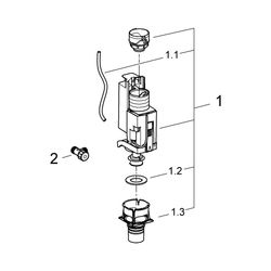 Grohe Umrüstset für Spülkasten 6 Liter, 2-Mengen-Ablaufventil AV1, mit Ventilsitz für 6... GROHE-38735000 4005176837500 (Abb. 1)