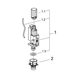 Grohe 2-Mengen-Umrüstset für Spülkasten GD 2, 6-9 Liter einstellbar, 2-Mengen-Ablaufven... GROHE-38736000 4005176837517 (Abb. 1)