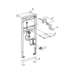 Grohe Rapid SL Waschtisch-Element, 1,13m Bauhöhe, für Vorwand- oder Ständerwandmontage,... GROHE-38748002 4005176416323 (Abb. 1)