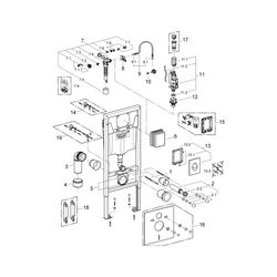 Grohe 2-in-1 Set für WC Rapid SL, Element für WC 1,13m Bauhöhe, WC-Betätigung Skate Air... GROHE-38764001 4005176863301 (Abb. 1)