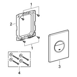 Grohe Nova Cosmopolitan WC-Betätigung, senkrechte und waagerechte Montage, Satin Graphi... GROHE-38765MG0 4005176944697 (Abb. 1)
