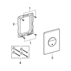 Grohe Nova Cosmopolitan WC-Betätigung, senkrechte und waagerechte Montage, Alpinweiß, 3... GROHE-38765SH0 4005176846854 (Abb. 1)