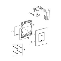 Grohe Skate Cosmopolitan Set Fresh WC-Betätigung, 156x197mm, für Spülkästen mit pneumat... GROHE-38805000 4005176865596 (Abb. 1)