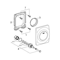 Grohe Urinal-Betätigung Surf, 116x144mm, Fertigmontageset für Rapido U oder Rapido UMB,... GROHE-38808P00 4005176864063 (Abb. 1)