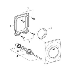 Grohe Urinal-Betätigung Surf, 116x144mm, Fertigmontageset für Rapido U oder Rapido UMB,... GROHE-38808SH0 4005176864070 (Abb. 1)