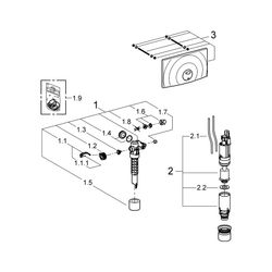 Grohe Umrüstset für 14 Liter-Spülkasten, Chrom, 38815000... GROHE-38815000 4005176866555 (Abb. 1)