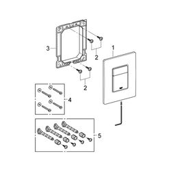 Grohe Skate Cosmopolitan WC-Betätigung, 156x197mm, senkrechte Montage, 2-Mengen- und St... GROHE-38821000 4005176868986 (Abb. 1)