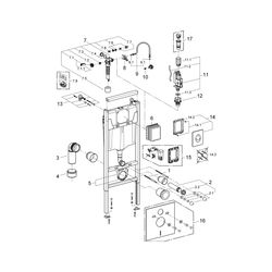 Grohe 3-in-1 Set für Wand-WC Rapid SL Projekt, 1,13m Bauhöhe, Rapid SL Element für WC, ... GROHE-38839000 4005176875618 (Abb. 1)
