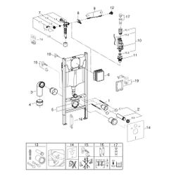 Grohe Wand-WC-Element Rapid SL Projekt, 1,13m Bauhöhe, für Vorwand-/Ständerwandmontage,... GROHE-38840000 4005176875625 (Abb. 1)
