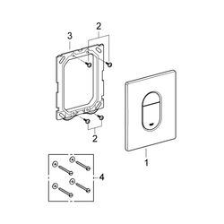 Grohe Arena Cosmopolitan WC-Betätigung, 2-Mengen-Spülung oder Start-Stopp-Betätigung, s... GROHE-38844P00 4005176875687 (Abb. 1)