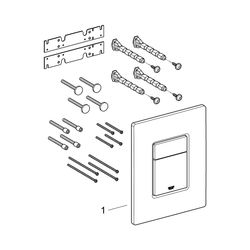 Grohe Skate Cosmopolitan WC-Betätigungsplatte, 2-Mengen-Spülung, Glas, 156x197mm, 38845... GROHE-38845MF0 4005176878619 (Abb. 1)