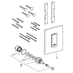 Grohe Skate Cosmopolitan Urinal-Betätigung, 116x144mm, Fertigmontageset für Rapido U od... GROHE-38846KS0 4005176878268 (Abb. 1)