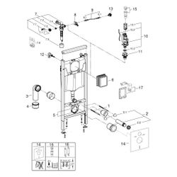 Grohe WC-Element Rapid SL, 1,13m Bauhöhe, für Vorwand-/Ständerwandmontage, ohne Wandwin... GROHE-38848000 4005176881404 (Abb. 1)