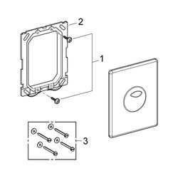 Grohe Skate WC-Betätigung, 156x197mm, senkr. und waag. Montage, 2-Mengen-Spülung oder S... GROHE-38862000 4005176832314 (Abb. 1)