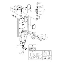 Grohe Wand-WC-Element Rapid SL, 1,13m Bauhöhe, mit Spülkasten, 80mm, Elementbreite 0,62... GROHE-38994000 4005176932335 (Abb. 1)