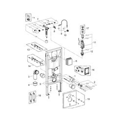 Grohe Wand-WC-Element Rapid SL, 1,13m Bauhöhe, mit Spülkasten GD 2, für Vorwand-/Stände... GROHE-39002000 4005176936920 (Abb. 1)