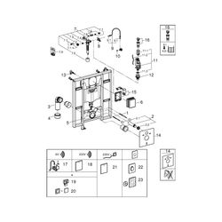 Grohe Wand-WC-Element Rapid SL, 1,13m Bauhöhe, mit Spülkasten GD 2, für Vorwand-/Stände... GROHE-39140000 4005176315268 (Abb. 1)