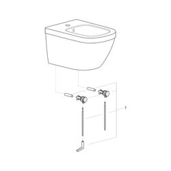 Grohe Wandbidet Euro Keramik, 1 Hahnloch, mit Überlauf, aus Sanitärkeramik, Alpinweiß, ... GROHE-39208000 4005176345029 (Abb. 1)