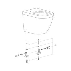 Grohe Stand-Tiefspül-WC Euro Keramik, Abgang waagerecht, back to wall, spülrandlos, aus... GROHE-39339000 4005176407277 (Abb. 1)