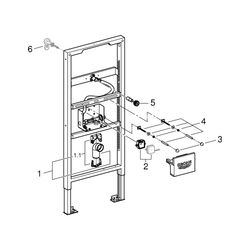 Grohe Urinal-Element Rapid SL, mit Temperatursensor, 1,13m und 1,30m Bauhöhe, für Vorwa... GROHE-39376000 4005176342998 (Abb. 1)