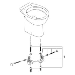 Grohe Stand-Tiefspül-WC Bau Keramik, Abgang waagerecht, spülrandlos, aus Sanitärkeramik... GROHE-39430000 4005176406270 (Abb. 1)