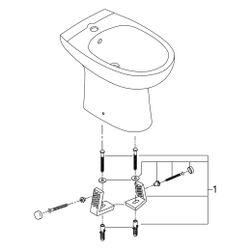 Grohe Standbidet Bau Keramik Alpinweiß, 1 Hahnloch, mit Überlauf, aus Sanitärkeramik, 3... GROHE-39432000 4005176406294 (Abb. 1)