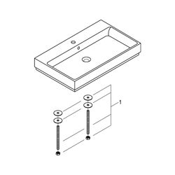 Grohe Cube Keramik Aufsatzwaschtisch 800mm, PureGuard, Alpinweiß, 3947600H... GROHE-3947600H 4005176442605 (Abb. 1)