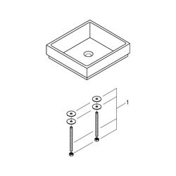 Grohe Aufsatzschale Cube Keramik Aufsatz, 500x130x470mm, PureGuard, Alpinweiß, 3948100H... GROHE-3948100H 4005176442650 (Abb. 1)