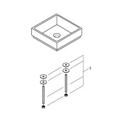 Grohe Aufsatzschale Cube Keramik Aufsatz, 410x130x410mm, PureGuard, Alpinweiß, 3948200H... GROHE-3948200H 4005176442667 (Abb. 1)