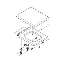 Grohe WC-Sitz Cube Keramik Soft close, mit Deckel, werkzeuglos abnehmbar, Duroplast, Al... GROHE-39488000 4005176442735 (Abb. 1)