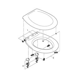 Grohe WC-Sitz Bau Keramik, mit Deckel, Duroplast, werkzeuglos abnehmbar, Alpinweiß, 394... GROHE-39492000 4005176450013 (Abb. 1)