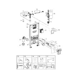 Grohe Wand-WC-Element Rapid SLX, 1,13m Bauhöhe, für Vorwand-/Ständerwandmontage, mit Sp... GROHE-39596000 4005176527494 (Abb. 1)