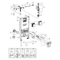 Grohe WC-Element Rapid SLX, 1,13m Bauhöhe, mit Spülstromdrossel, mit Stromanschlussund ... GROHE-39865000 4005176644573 (Abb. 1)
