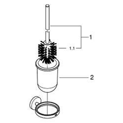 Grohe Essentials Toilettenbürstengarnitur, Wandmontage, Warm Sunset, 40374DA1... GROHE-40374DA1 4005176429293 (Abb. 1)